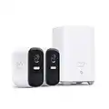 eufy security eufyCam 2C Pro 2-Cam Kit Security Camera Outdoor, Wireless Home Security Systems with 2K Resolution, 180-Day Battery Life, HomeKit Compatibility, IP67, Night Vision, and No Monthly Fee.