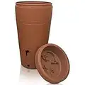 YourCasa Deposito Agua 230 litros [Diseño Decore] Barril de Lluvia Resistente a Las heladas de plástico – bidon Agua de Lluvia con Grifo – depósito de Agua para jardín (Terracotta)