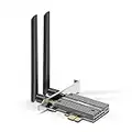 XingYe Scheda di Rete Wireless WiFi 6 PCIe 1800Mbps 2.4G/5GHz Dual Band 802.11 ax/ac/a/b/g/n PCI-E Adattatore WiFi CF-AX1800 Bluetooth 5.2, per PC Windows 10/11(64 bit), Scheda Wifi Pc Fisso