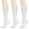 Athlemo Bamboo Compression Socks for Women & Men Circulation 3 Pairs 8-15mmHg Support Stockings for Athletic,Running,Nurse,Flight Travel WHI9-11