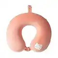 MINISO Sanrio Hello Kitty Kids Travel Pillow, 100% Pure Memory Foam Neck Pillow, U-Shaped Pillow for Sleeping, Napping in Plane, Car, Home & Office (Pink)
