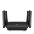 Linksys RE9000 AC3000 Max-Stream Tri-Band Wi-Fi Range Extender, Black (Renewed)