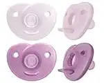 Philips Avent Soothie Heart Pacifier 0-3m, Pink/Light Pink, 4 pack, SCF099/42