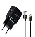 DBZYLN Cargador con Cable Compatible con Samsung Galaxy S10, S10 Plus, S10e, S9, S9 Plus, S8, S8 Puls, Note10, Note9, AFC Carga Rapida con Cable USB a C 150cm - Negro