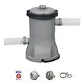 Bestway Flow Clear Above Ground Swimming Pool Filter Pump, Grey, 530 gal