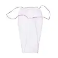 Paquete de 100 bragas de tanga desechables, ropa interior de bikini para mujer, para spa, bronceado en aerosol, salón (blanco)