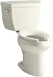 Kohler K-3493-96 Highline Classic Pressure Lite Comfort Height Elongated 1.4 gpf Toilet with Left-Hand Trip Lever, Less Seat, Biscuit