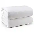 Orighty Bath Towel Set Pack of 2(27’’ x 54’’) - Soft Feel White Bath Towel Sets, Highly Absorbent Microfiber Towels for Body, Quick Drying, Sport, Yoga, SPA, Fitness