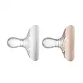 Tommee Tippee Breast-Like Pacifier, Skin-Like Texture, Symmetrical Design, BPA-Free Binkies, 0-6m, 2-Count, Blush/Moonbeam