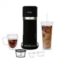 Mr. Coffee Iced and Hot Coffee Maker, Single Serve Machine with 22-Ounce Tumbler and Reusable Coffee Filer, Black