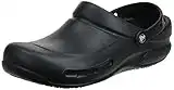 Crocs Unisex Adult Men's and Women's Bistro Clog | Slip Resistant Work Shoes, Black, 6 US