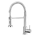 Kitchen Taps with Pull Down Sprayer, Spring Kitchen Mixer Tap Single Lever Chrome Kitchen Taps Mixer with Pull Out Spray Commercial Kitchen Sink Tap Farmhouse Kitchen Faucet 360° Swivel Spout