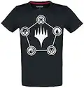 Magic The Gathering Mana Männer T-Shirt schwarz S 100% Baumwolle Fan-Merch, Gaming, Tabletop