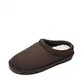 DREAM PAIRS Mens SDSL2230M House Slippers Slip on Bedroom House Shoes,Brown,Size 11