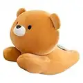 PEACHCAT Cute Bear Plush Pillow Little Kawaii Bear Plushie Throw Pillow Stuffed Animal for Girls and Boys Brown 9.8"