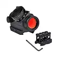 WINDFIRE Mirino Micro Red DOT Sight 1X25mm Mirino Reflex, Tattico Picatinny Orbital Olografico Red DOT Mirino con 1 Pollice Riser Mount, per Fucili da Caccia