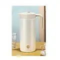 Thermos 1.5 L Carafe Thermique En Acier Inoxydable Thermos Pour Café, Thé, Boissons, Rétention Chaude Et Froide 24H(Color:Blanc)