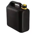 KADAX Bidón de combustible, bidón de gasolina con embudo, recipiente de reserva para gasolina, diesel y otras mercancías peligrosas, bidón de plástico, bidón de repuesto, bidón de sprit, 12 l negro