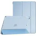 ProCase iPad 9.7 inch Case for iPad 6th 5th 2018 2017/ iPad Air Air 2 Slim Trifold Soft TPU Translucent Back Cover Smart Stand Case -SkyBlue