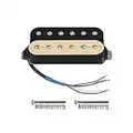 FLEOR Pickup Humbucker per chitarra elettrica Pickup al ponte Alnico 5 (crema + nero)