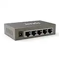 Tenda Switch Ethernet 5 Ports Gigabit 10/100/1000 Mbps, Switch RJ45 de Réseau Domestique, Switch Gigabit de Bureau, Plug & Play, Aucune Configuration Requise, Cadre Métallique (TEG1005D)