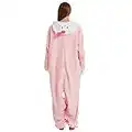 Novelty Pajamas Unisex Hooded Onesie Critters Costumes Pyjamas Pink Cat M