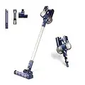 Tower T513009 VL45 Cordless 3-in-1 Vacuum Cleaner with HEPA Filter & Anti-Tangle Floor Head, 1L, 22.2V Li-ion Rechargeable Battery, Dark Blue & Gold