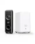 eufy Security Video Doorbell S330 Camera con Homebase, doppio rilevamento del movimento, rilevamento dei pacchetti, 2K HD, riconoscimento famiglia, nessun costo mensile, 16 GB archiviazione locale