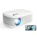 Mini Projector, YZQ 1080P Supported 5G WiFi Bluetooth 6500 Lumen Portable Projector, Gift for Kids, Easy to Carry, for Home Theater, Movie, Cartoon, Compatible with TV Stick/iOS and Android Phone