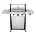 Char-Broil 140736 Professional Series 3400 S - 3 Burner Gas Barbecue Grill with TRU-Infrared™ technology and Side-Burner, Stainless Steel Finish