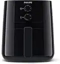 Philips Essential Airfryer - Poêle De 4,1 Litres, Friteuse Sans Huile, Technologie Rapid Air, Application Avec Recettes NutriU, Contrôle De l'Heure Et De La Température, Noir (HD9200/90)