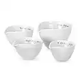Portmeirion Sophie Conran White Measuring Cups | Set of 4 Measuring Cups for Kitchen and Baking in Assorted Sizes | Made from Fine Porcelain | Dishwasher Safe