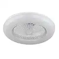 ACTiO LED 770021-ABL Motor DC lámpara plafón ventilador de techo luz led IKARO v2 DC blanco mando distancia, intensidad regulable, 3 tonalidades, silencioso, aspas protegidas, 6 velocidades