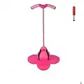 Super-Life Pogo Jumper with Handle and Ball Pump, High Jump Toy Bounce Jump Trick Board Pogo Bouncing Ball Safe and Fun Pogo Stick for Kids Boys Girls and Adults (Pink)