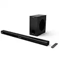 Hisense HS218 2.1 Soundbar Home Theater System mit kabellosem Subwoofer, 200W, Dolby Audio, Bluetooth, HDMI ARC/Optical/AUX/USB, 3EQ Modes, Schwarz