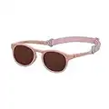 COCOSAND Baby Sunglasses with Strap Rund Frame UV Protection for Baby Infant Girls Boys Age 0-12months, Pink