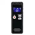 mewmewcat Diktiergerät 8 GB digitaler Sprachrekorder Sprachaktivierter Rekorder MP3-Player 1536 Kbit/s HD-Aufnahme Rauschunterdrückung Doppelmikrofon mit OTG-Funktion 8 GB Kapazität 24 Sp