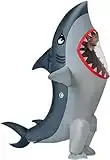 Spooktacular Creations Inflatable Costume Full Body Shark Air Blow-up Deluxe Halloween Costume - Adult Size