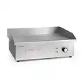 Klarstein Plancha Cocina Eléctrica Profesional l Plancha Barbacoa Acero Inoxidable 54,5 x 35 cm, Temperatura 50-300 °C, 3000W l Plancha Cocina Electrica con Bandeja Recoge Grasa, Antisalpicaduras