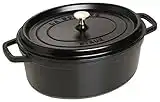 STAUB Cocotte en Fonte, Ovale, Ø 41 cm, 12 L, Noir Mat