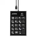 Perixx PERiPad - 202C Teclado numérico Delgado USB - C con Cable - Teclas de Tijera con 2 concentradores USB - A y Llave de pestaña, Compatible con Tableta, portátil y Escritorio, Color Negro