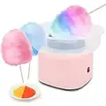 Reespring Cotton Candy Machine - Cotton Candy Maker Machine With Splash Prevention Bowl For Home Use – Comes with Sugar Scoop and 20 Candy Sticks - Pink