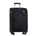 BEIBYE 4 Rollen Reisekoffer 3tlg.Stoffkoffer Handgepäck Kindergepäck Gepäck Koffer Trolley Set-XL-L-M (Schwarz, M-Handgepäck-54cm)