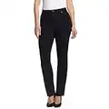 Gloria Vanderbilt Women's Amanda Classic High Rise Tapered Jean, Black, 14 Regular