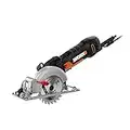 Worx WX439L 4.5 Inch and 4.5 Amp One Hand Compact Circular Saw, Black and Orange