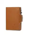 KLOMORE Portefeuille Homme en Cuir Petit Porte Carte Crédit Bancaire avec Blocage RFID Porte Feuille Porte Monnaie pour Hommes