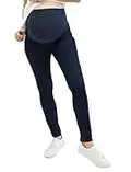 Motherhood Maternity Women's Super Stretch Secret Fit Over The Belly Skinny Jeans Indigo Blue, Dark Wash with Navy Stitching, 1X