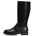 MERRYHE Botas Altas para Hombre con Cremallera Lateral Bota De Montar A Caballo Combate De Motocicleta Bota De Media Pantorrilla Calzado De Trabajo De Trabajo Calzado Impermeable,Black-41