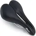 Bikeroo Bike Seat Cushion - Bicycle Seat for Men & Women with Padded Comfort, Mounting Tools, & Waterproof Rain Cover, Replacement Bike Saddle Made for Road & Mountain Bikes