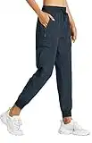 Libin Pantalones Trekking Mujer Pantalón de Cargo Joggers Ligero Secado Rápido Senderismo Pantalones de Montaña Deportivos Entrenamien Casual al Aire Libre, Azul Marino M